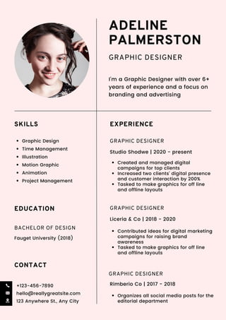 Minimalist modern professional photo corporate resume cv a4 ...