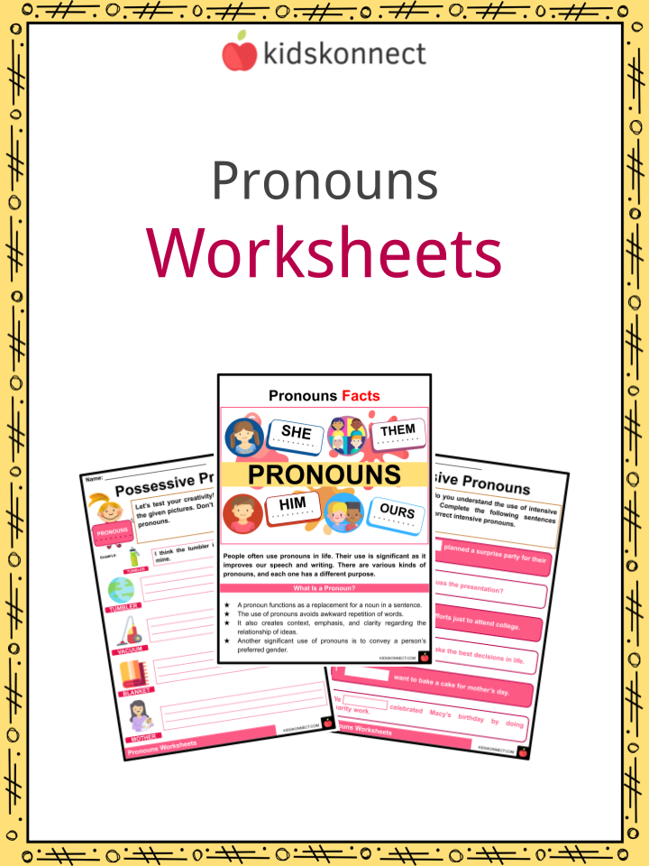 Pronouns Worksheets For Kids - Downloadable PDF Unit