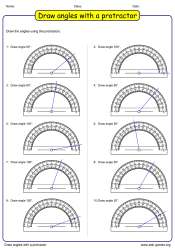 Free measuring worksheets | Worksheets for measure lenght or angles