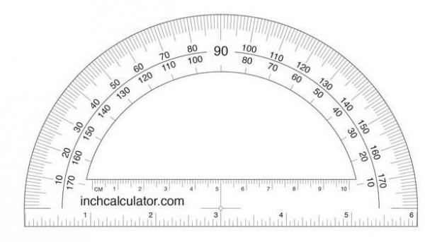 Printable Protractor - Inch Calculator