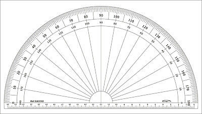 Protractor 1/2 Circle Degree Ø 25 CM | eBay