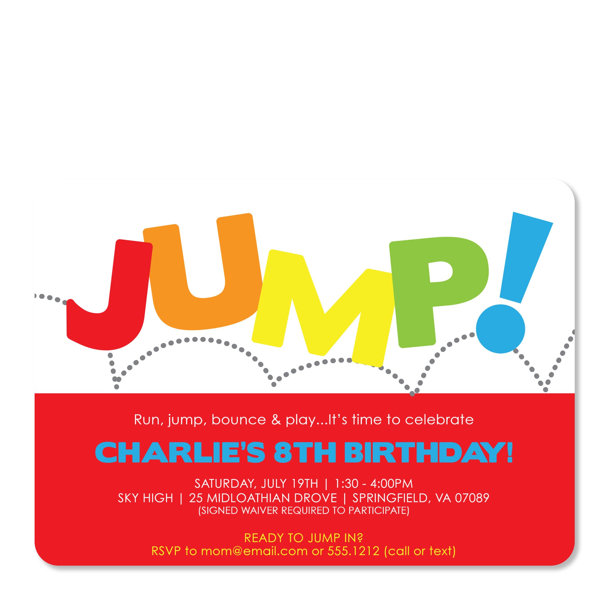 jump-birthday-invitation-red-printed-pipsy-worksheets-library for Downloadable Free Printable Trampoline Birthday Party Invitations Jump Birthday Invitation, Red (Printed) - Pipsy - Worksheets Library for Downloadable Free Printable Trampoline Birthday Party Invitations