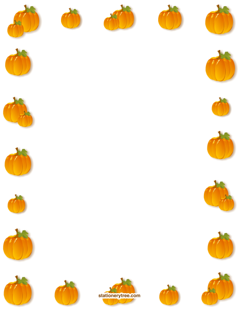 Printable Pumpkin Stationery