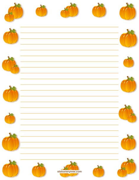 Printable Pumpkin Stationery