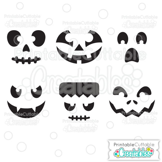 Halloween Faces Pumpkin Carving Stencils Free SVG Files &  Clipart ...