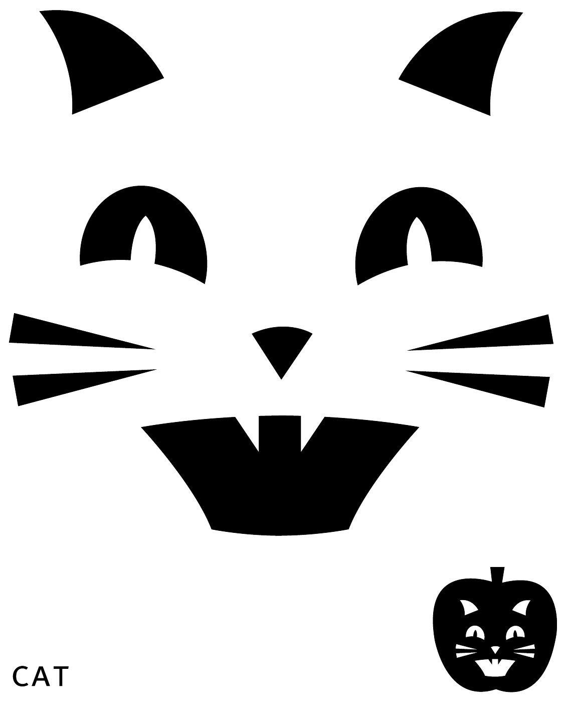 printable pumpkin stencils cat