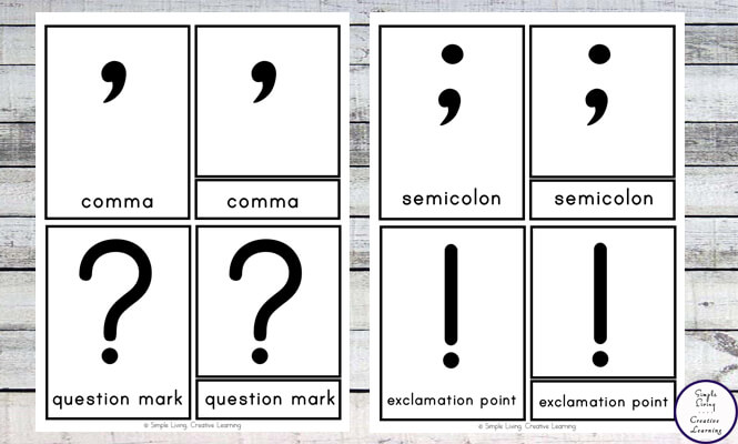 FREE} Printable Punctuation Cards - Simple Living. Creative Learning