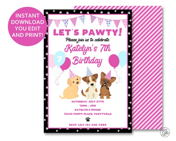 Free Printable Birthday Party Invitations for Kids: High Resolution