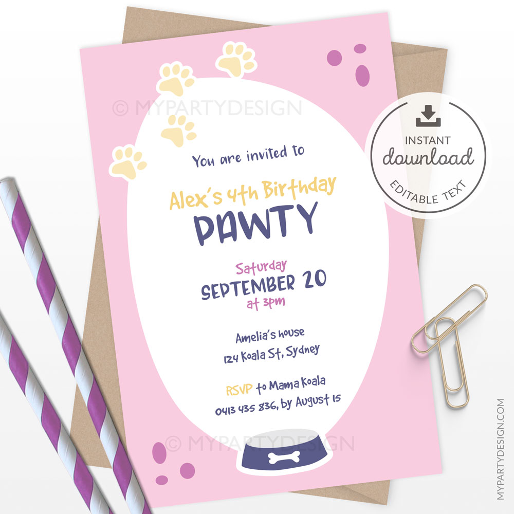 Printable Birthday Invitations - Worksheets Library