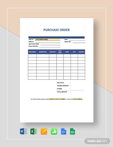 16+ Purchase Order Forms &  Templates - PDF, DOC, Excel