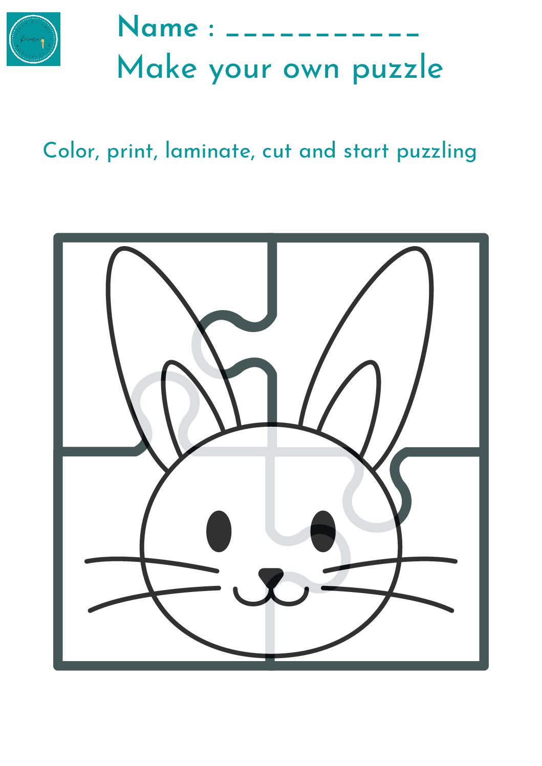 Free printable make your own easter puzzle worksheets • Teacha!