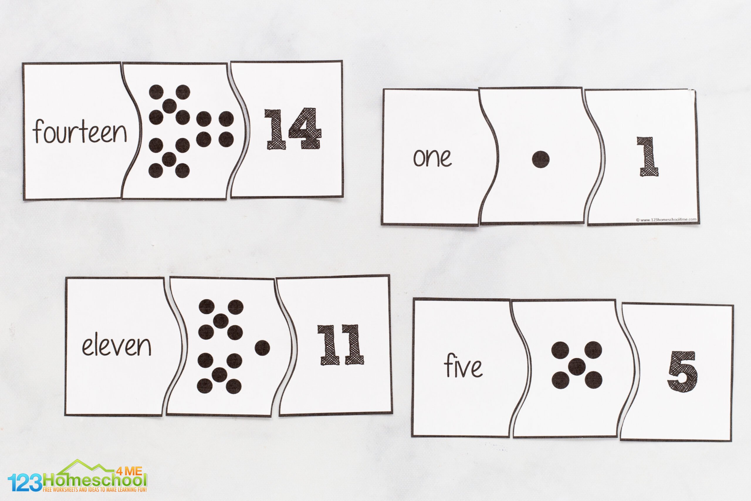 Free Printable Number Puzzles for Kindergarten