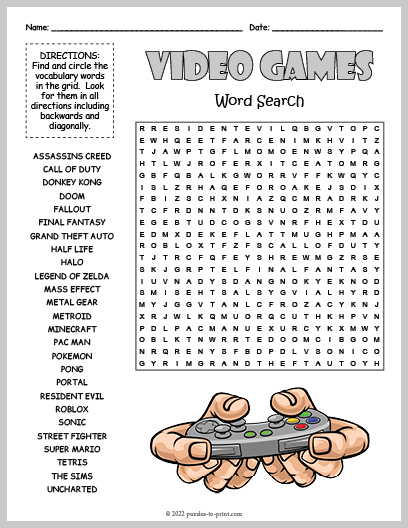 printable puzzles and games