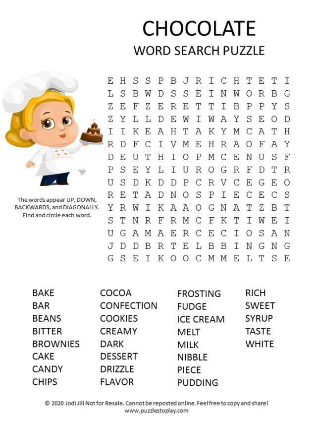 free word search puzzle worksheet list Page 4 - Puzzles to Play