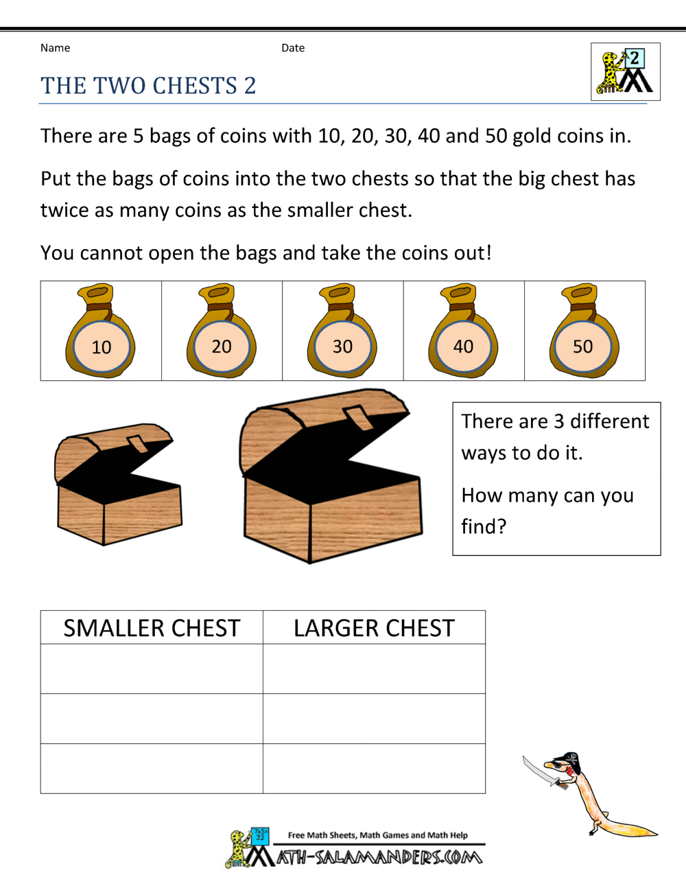 2nd Grade Math Puzzles