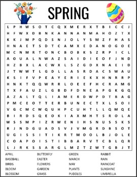 printable puzzles for spring