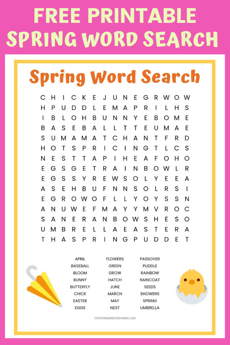 printable puzzles for spring