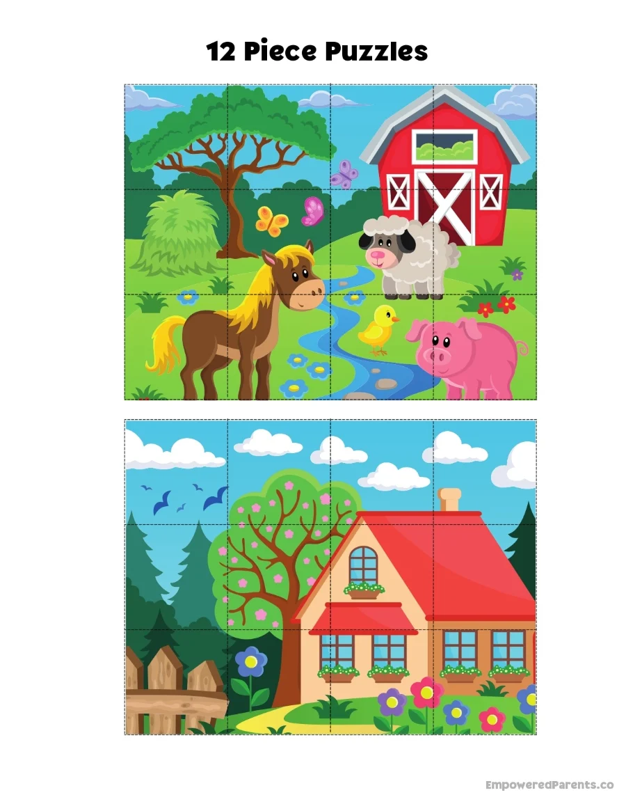 printable puzzles for three year olds