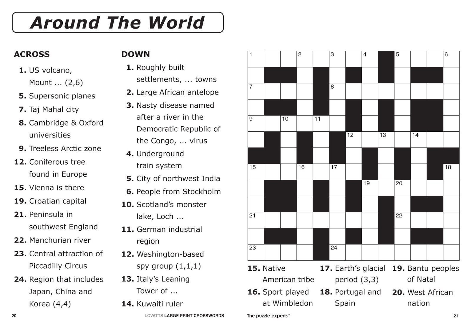 ✓Best 3+ Crossword puzzles printable PDF Images - You Calendars