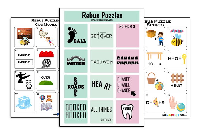 Printable Rebus Puzzles For All Ages | Just Family Fun