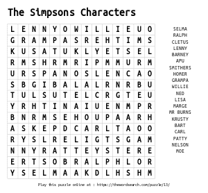 Printable Word Searches