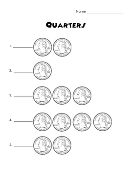Quarters Worksheet by Perfectly Primary Printables | TPT