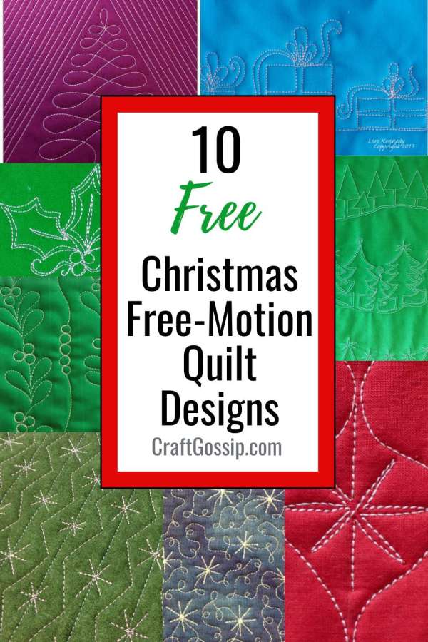 10 Free Christmas Free-Motion Quilting Designs - Quilting