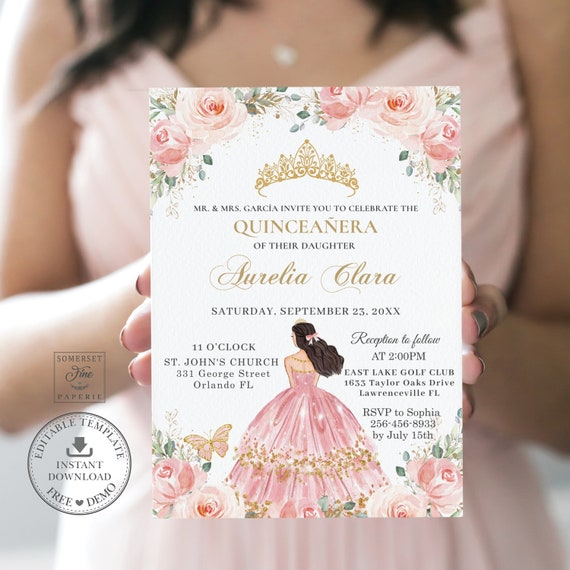 printable quinceanera cards