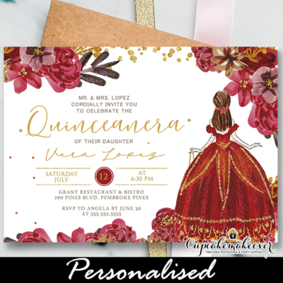 printable quinceanera cards