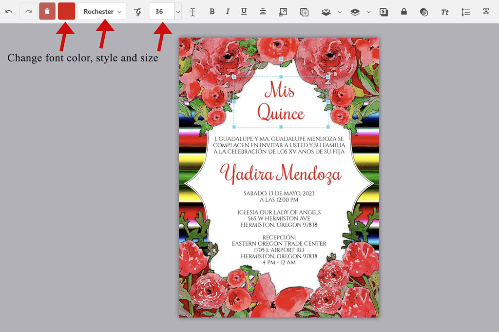 Free Printable Quinceañera Invitations Templates Quinceanera
