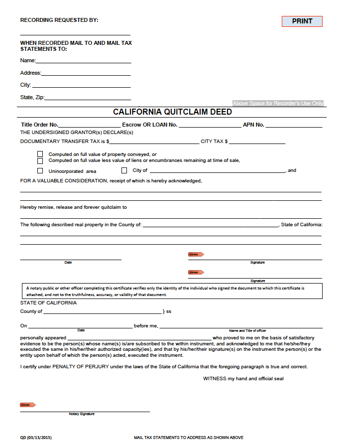 printable quit claim deed georgia