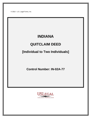 printable quit claim deed indiana