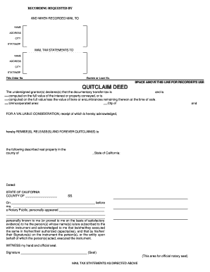 printable quit claim deed indiana
