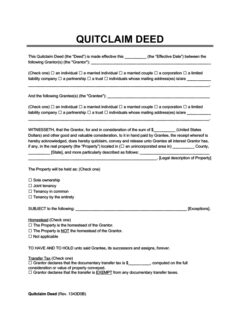 printable quit claim deed kansas