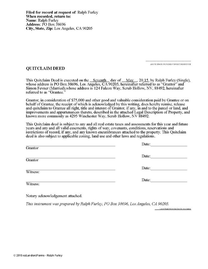 printable quit claim deed kansas