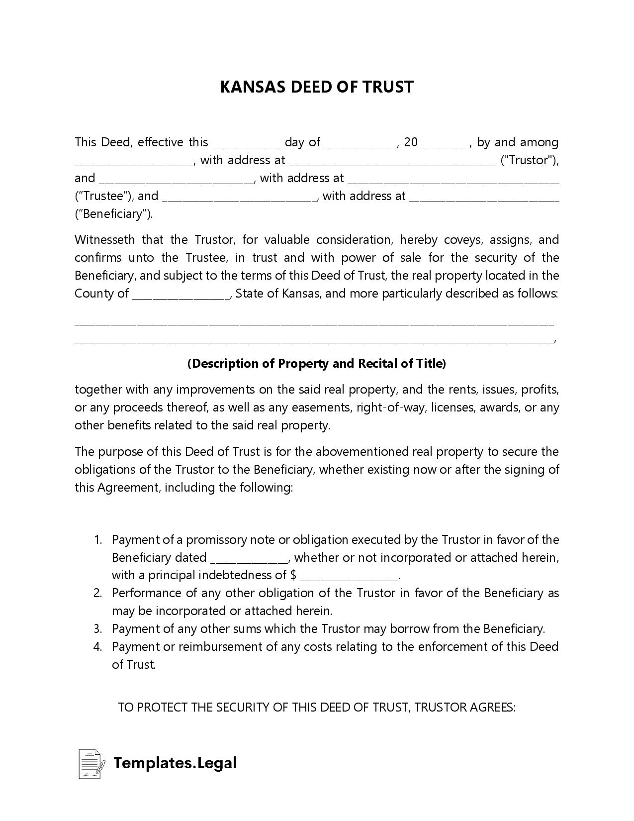 printable quit claim deed kansas