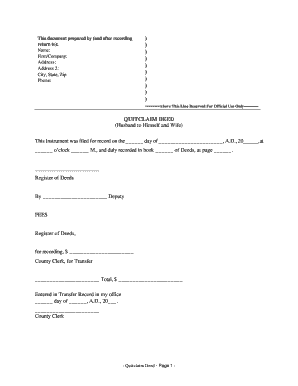 printable quit claim deed kansas