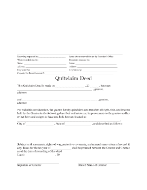 Bill Of Sale Form Kansas Quitclaim Deed Form | pdfFiller
