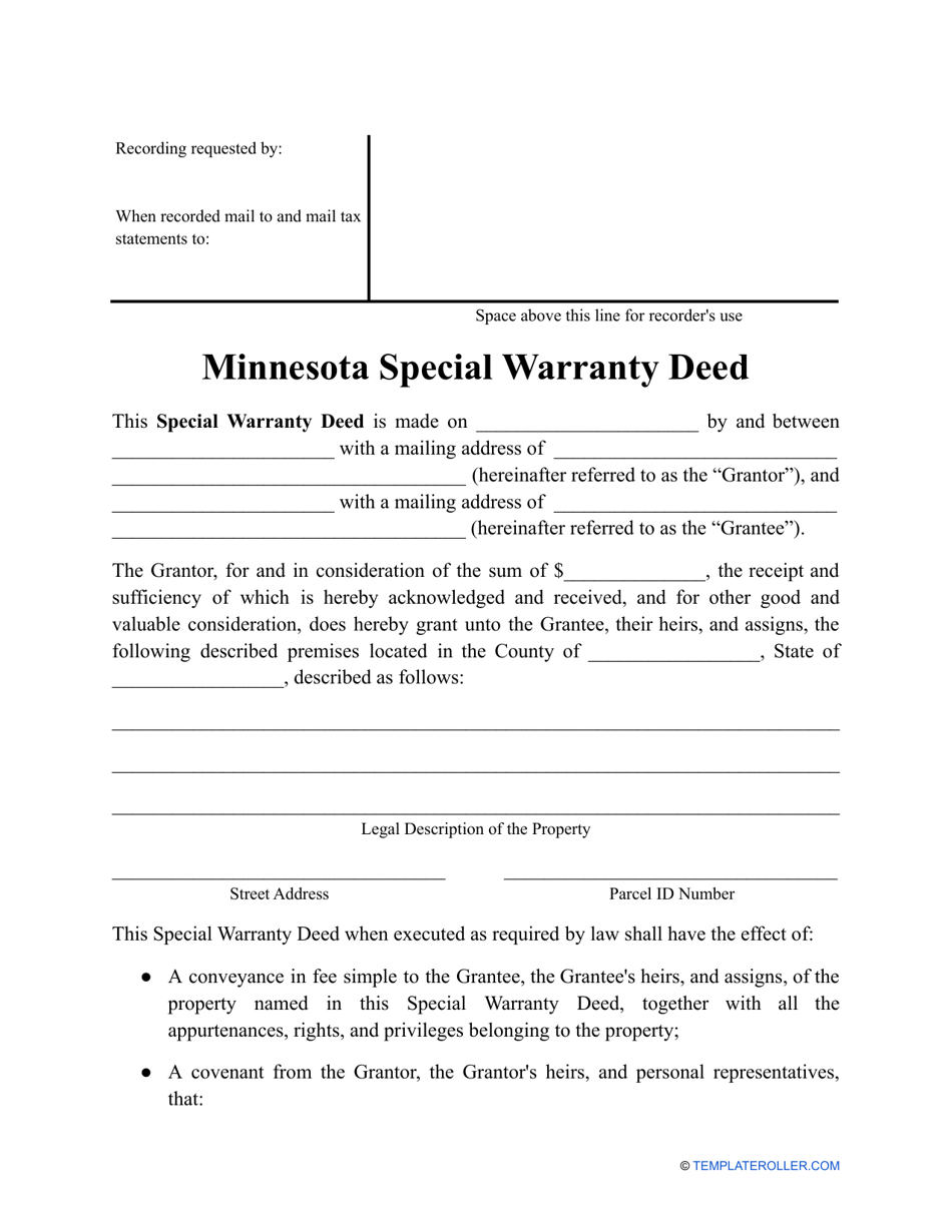 printable quit claim deed minnesota