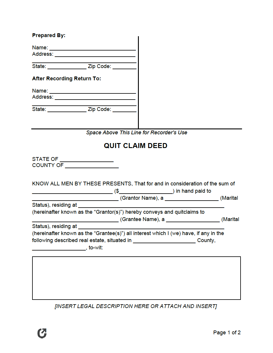 printable quit claim deed minnesota