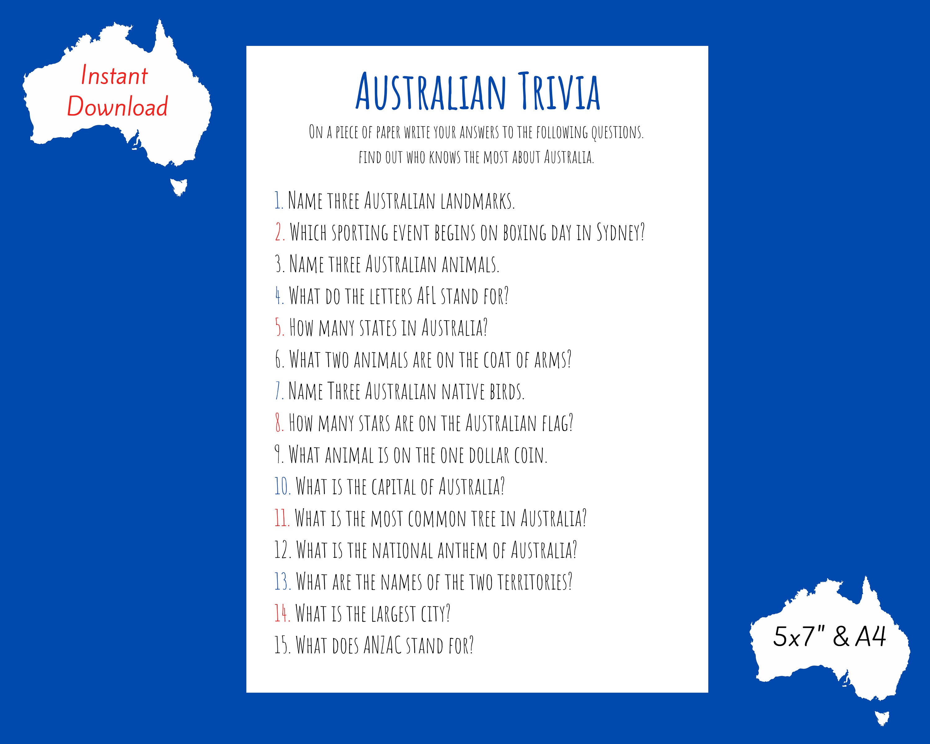 Australian Trivia  