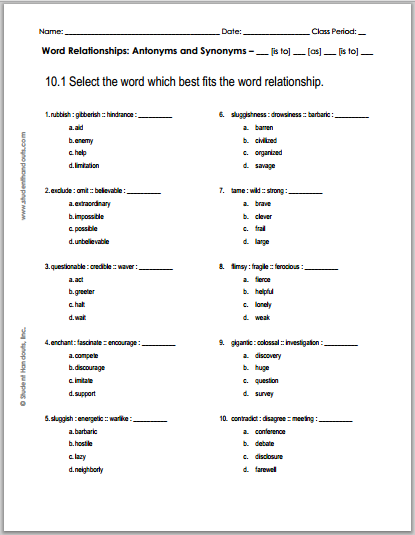 printable quiz free