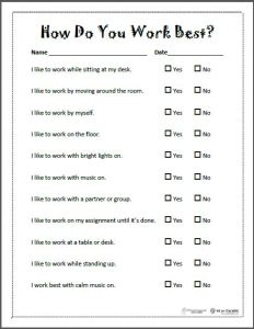 Learning Survey Printable | Squarehead Teachers