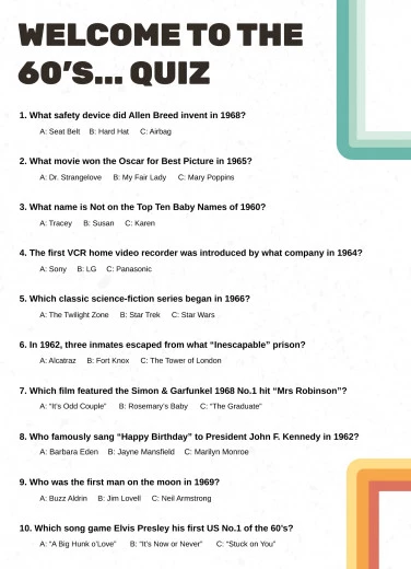 Word Quiz Free Google Docs Template - gdoc.io