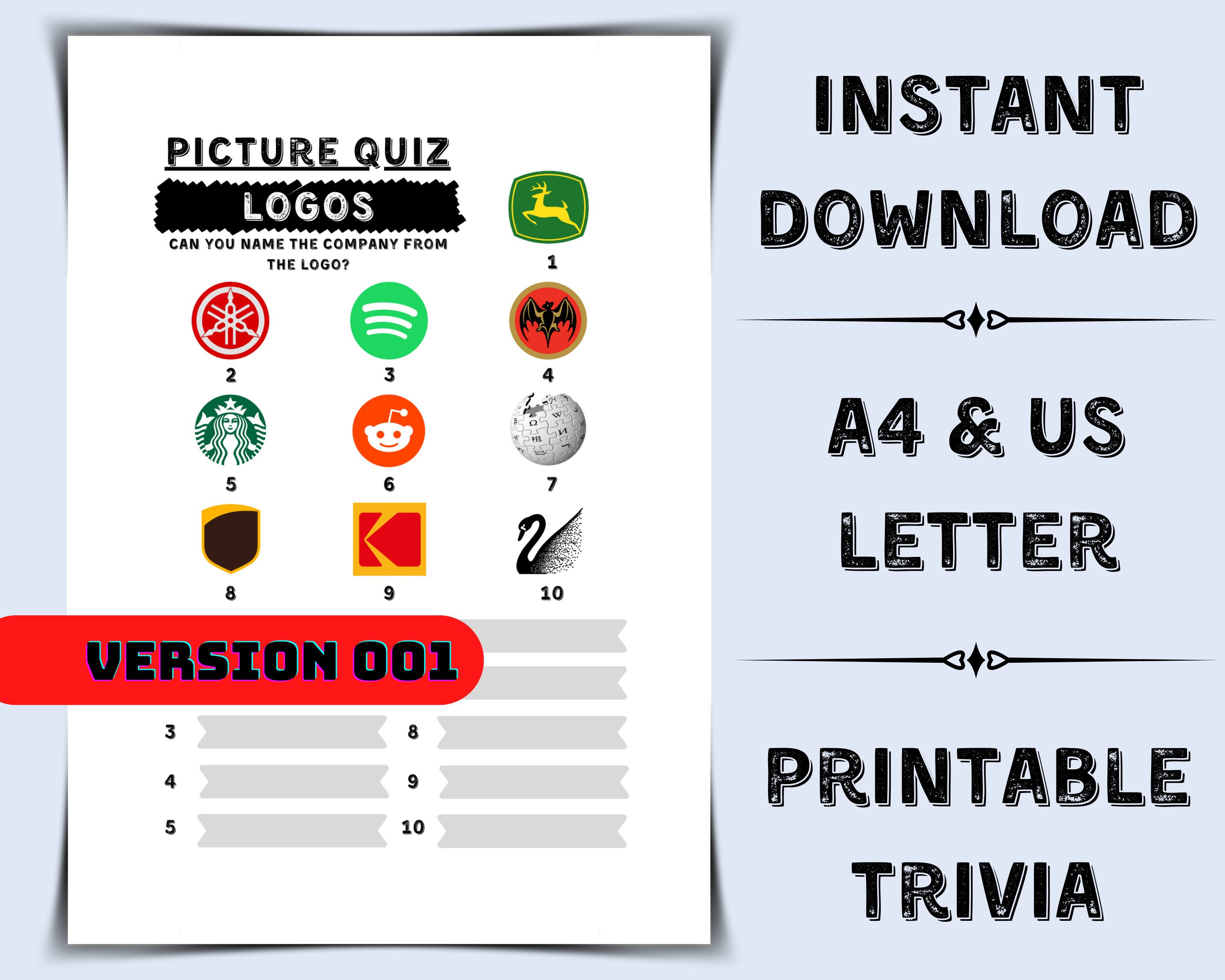 1944 Quiz Born in 1944 Print Trivia Printable 80th Birthday Party ...