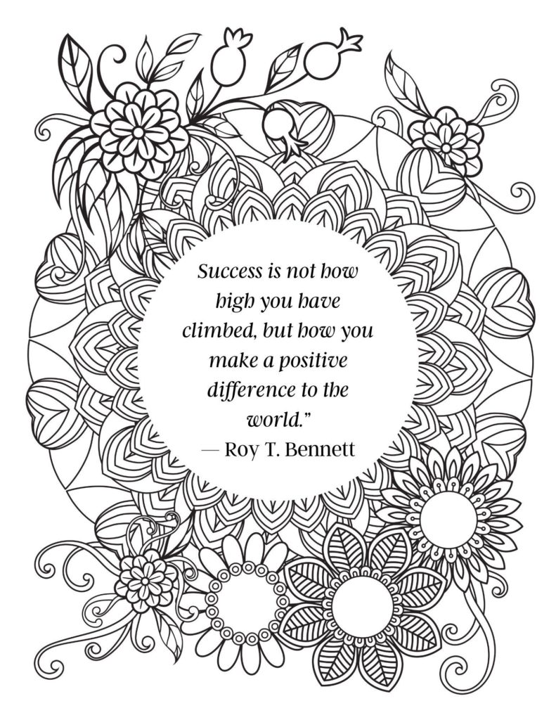 Free Printable Adult Coloring Pages - Printable Quote Coloring Pages 26 