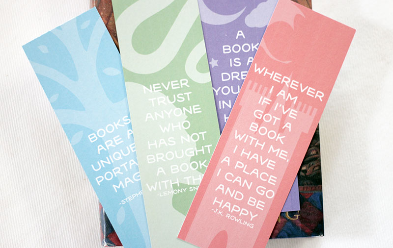 Free Printable Bookmarks with Quotes from Authors You Love | Sunny ...