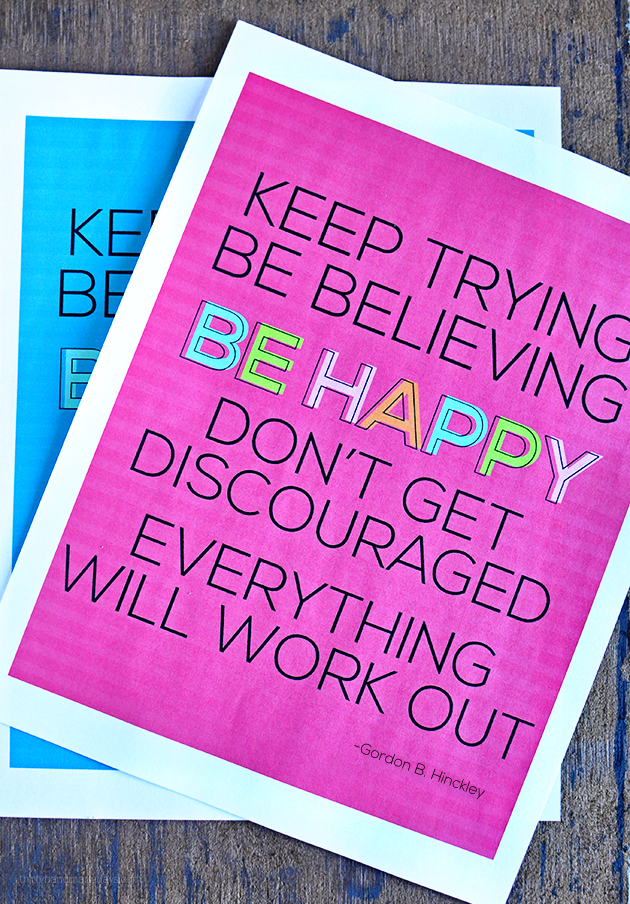 Printable Encouragement Quotes - Card + Print