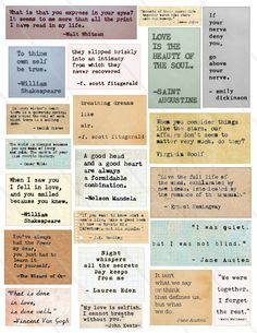 Digital Collage Sheet Phrase Quotes Poems Inspirational Motivation ...