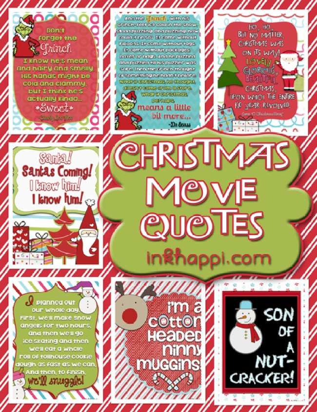 Christmas Movie Quotes! {free printables} - inkhappi